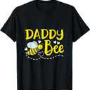 Daddy Bee Cute Beekeeping Birthday Party Matching Family Men T-Shirt (Small, Black)