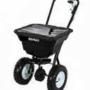 EliteEdge 80 LBS Push Broadcast Spreader, 12FT Spreading Width, 13in All-Terrain Wheels, Adjustable Flow Control, Heavy Duty Walk Behind Lawn Spreader for Fertilizer, Grass Seed, Ice Melt, Salt