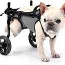 BECROWM Dog Wheelchair for Back Legs, Light Weight Dog&Cat&Pets Wheelchair Cart with Disabled Hind Legs Walking, Adjustable Doggy Wheelchair Cart with Wheels for Back Legs (Grey, Small)