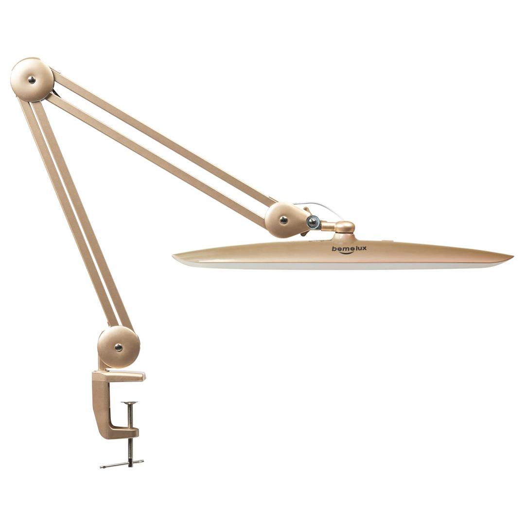 bemelux 20-Inch LED Desk Lamp with Clamp, 24W 2200LM, Gold