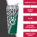 Rico Industries NCAA Standard 24oz Acrylic Tumbler with Hinged Lid, Officially Licensed Double Wall Tumbler with Straw
