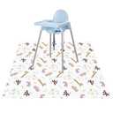 Baby Splat Floor Mat for Under High Chair/Arts/Crafts, 51" Waterproof Anti-Slip Food Splash Spill Protector Mat, Washable and Table Cloth