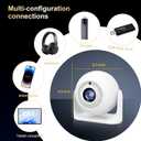 Smart Mini Projector with WiFi & Bluetooth, 4K Support 180° Rotatable Auto Focus & Keystone Portable Proyector with Built-in APPS and Speaker Outdoor Movie Home Theater Projector