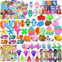 124 Pcs Party Favors for Kids 4-8, Birthday Gift Toys, Goodie Bag Stuffers, Treasure Box Carnival Prizes, Gifts Classroom, Pinata Bags Filler Boys and Girls 8-12