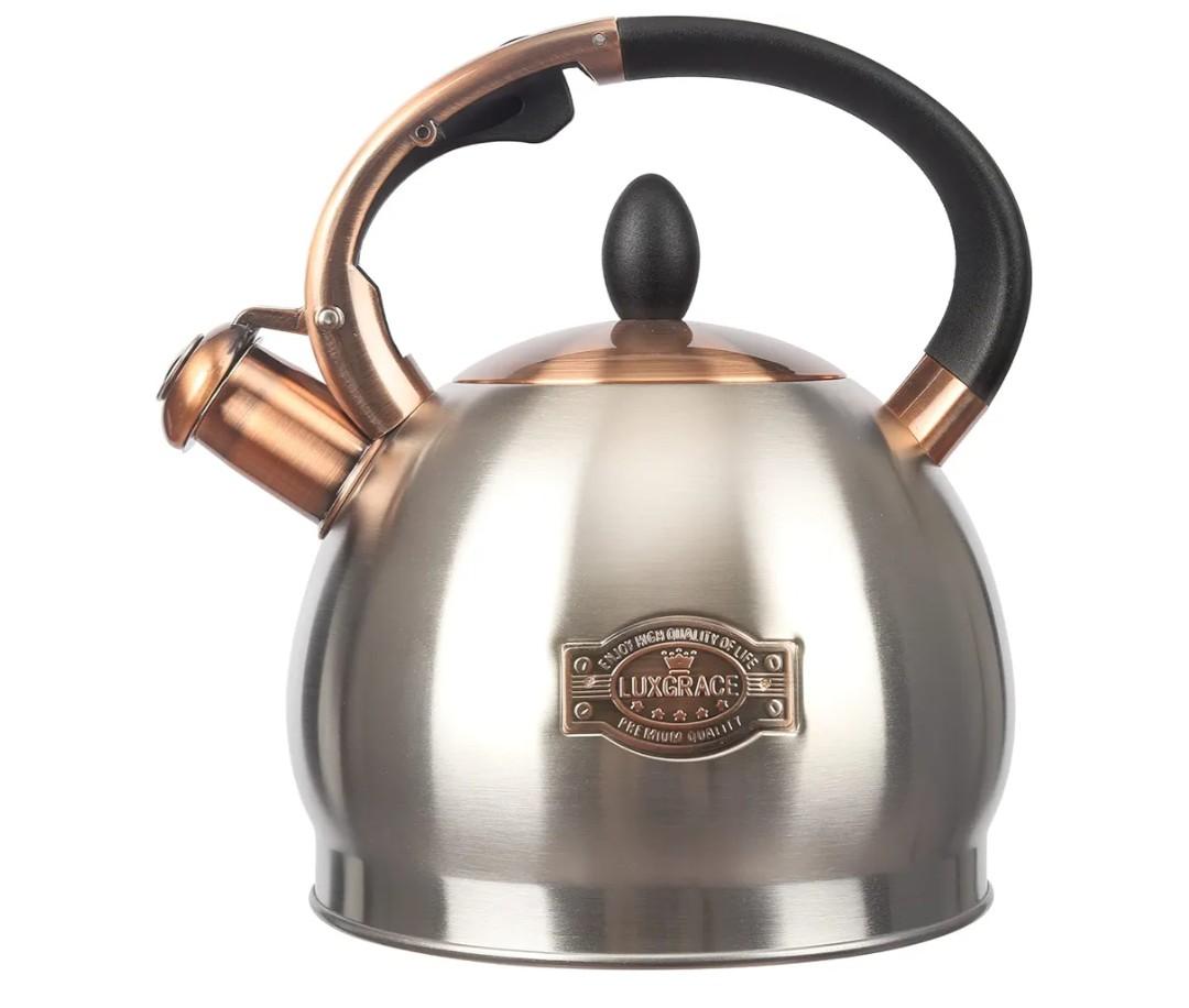 3Quart Whistling Tea Kettle Classic Teapot Stainless Steel Teakettle with Cool Grip for Stovetop