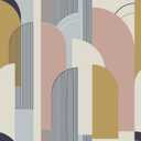 VEELIKE Arches Geometric Wallpaper Peel and Stick Boho Wallpaper Geometric Art Wall Mural 17.7''x118'' Removable Modern Abstract Wallpaper Self Adhesive Contact Paper for Wall Shelves Bedroom Bathroom