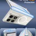 FNTCASE for Motorola Razr Fold Case: with Hinge Protection Magnetic Clear Cases Compatible with Magsafe Military Grade Drop Protective Shockproof Anti Yellowing Transparent Phone Cover