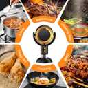 PuffHide Indoor Purifier Fan, Portable Smoke Fan with Adjustable Angle & Washable Filter, Compact Exhaust Fan for Indoor Use, BBQ & Hot Pot (Black-Gold)
