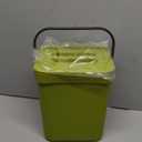 LALASTAR Small Plastic Trash Can, Hanging Small Trash Can with Lid Under Sink for Kitchen, Food Waste Bin for Countertop, Mountable Garbage Can for Bathroom, RV, 5L/1.3 Gal, Green