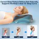 Sleep Apnea Pillow with Neck Pain & Snoring Relief -Orthopedic Cervical Pillow, Ergonomic Contour Memory Foam for Side, Back,Stomach Sleepers, Medium Firm (GreyWhite, Queen Size)