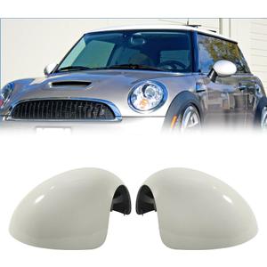 Mirror Cover for MINI Cooper R55 R56 R57 R58 R59 R60 R61 2007-2016 Manual Folding Mirrors Side Mirror Caps(White)