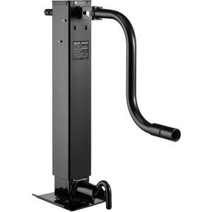 VEVOR Heavy-Duty Trailer Jack, 12,000 lbs Load Capacity, Sidewind Square Direct Weld-on Trailer Jack with Handle Crank, Adjustable Drop Leg, 26-Inch Travel for Lifting RV, Utility, Yacht Trailers