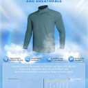 GEMYSE Men's Quarter Zip Pullover Long Sleeve Running Shirt 1/4 Zip Quick Dry Athletic Workout Shirts (Green, XXL)