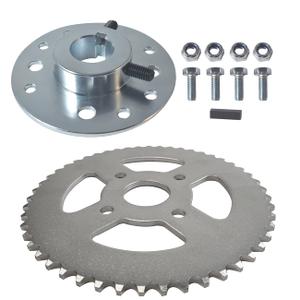 Silver Sprocket Hub 1" Bore 1/4" Keyway 420 Chain 50T