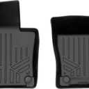 SMARTLINER Custom Fit Floor Liners - Fits 2019-2023 Volvo S60 & S60 Plug-in Hybrid - 1st Row Liner Only - All Weather Floor Liners - Black