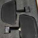 PBYMT Motorcycle Passenger Footboard Floorboard with Mount Bracket Kit Fit for Harley Touring Road King Street Glide Road Glide Electra Glide Ultra Classic 1993-Later Black