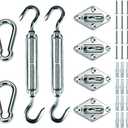 LOVE STORY Shade sail Hardware Kit for Rectangle Heavy Duty Sun Shade sail Installation 8 Inches Stainless Steel for Deck Garden Lawn Patio