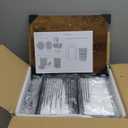 Goovilla Kitchen Cart with Drawers, 4 Tier Metal Rolling Utility Cart Organizer on Lockable Wheels with Wooden Top, Black Fruit Vegetable Storage Rack Also for Cans, Snack, Craft, Art, Office, Beauty