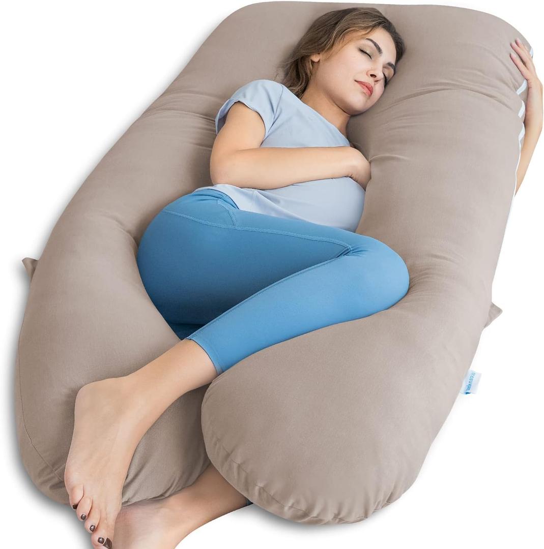 QUEEN ROSE Pregnancy Pillow, U Shaped Maternity Body Pillow, Nomad, 55in