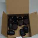 16PCS Extra Small Chair Leg Floor Protectors, Chair Leg Protector for Hardwood Floors, Metal Bar Stool Floor Protectors Chair Leg Caps, Round Felt Furniture Pads Chair Sliders(Black,Fit 0.55"-0.75")