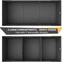 MIU COLOR Trunk Organizer for SUV, Car Organizer, Collapsible Trunk Organizer for Car, Non-Slip Bottom, Storage Organizer for Sedans, Van, Jeep, Grocery, Large 3 Compartments, Black 32"13"10.6"