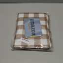 misaya Rectangle Waterproof Vinyl Table Cloth, Buffalo Flannel Backed Tablecloth, Wipeable Plastic Table Cover for Dinner, Kitchen, Outdoor (60" x 84", Brown and White)