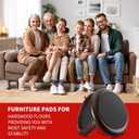 2 x Ezprotekt 2.5 inch Non Slip Round Wood Furniture Pads for Hardwood Floors, 4 Pcs Anti Slip Furniture Coaster for Chair Sofa Bed Couch, Furniture Cups with Anti-Slide EVA Anti-Scratch (Dark Brown)