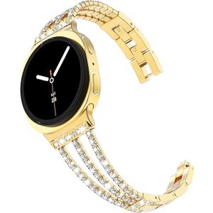 Bling Band Compatible for Samsung Galaxy Watch 8 40mm 44mm/8 Classic 46mm Bands, Diamond Multi-Chain Metal Bracelet Rhinestone Strap for Galaxy Watch 8/8 Classic