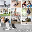 YSense Ankle Socks for Women Men, Thick Cushioned Running Athletic Cotton Socks with Moisture Wicking Low Cut No Show