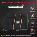 Zettum Bike Cover for Transport 2 Bike - 600D Travel Bike Covers for 2 Bikes on Rear Bike Rack Waterproof & Heavy Duty, Outdoor Full Bicycle Rack Cover for Two Bikes on Car Hitch Storage