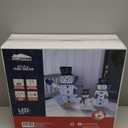 JOIEDOMI 3 Pcs 3D Christmas Collapsible Snowman Yard Light 270 Pre-Lit LED Cool White Lights for Indoor Outdoor Garden Holiday Dcor, Xmas Event Decoration, Christmas Eve Night, Blue Scarf