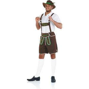 fun shack Mens Lederhosen Oktoberfest Costume, German Outfit for Men, Traditional Oktoberfest Attire, Festive Wear (Large)