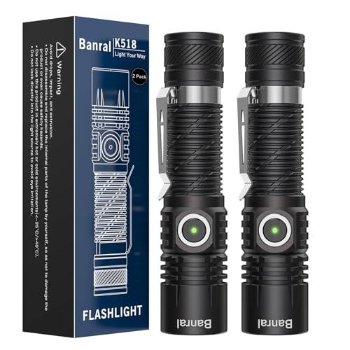 Rechargeable Tactical Flashlights, High Lumens Small Mini USB-C LED Flashlight, Compact EDC Flash Light, 4 Modes&Memory Function, Waterproof Pocket Lights for Home,Camping,Emergency, Christmas Gifts