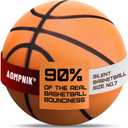 Silent Basketball Size 7- Grooved Dribble Dream Silent Basketball, Pro PU Form Indoor Ball for Training Home & Indoor Activities. Real Feel Higher Bounce Quieter. (Orange)
