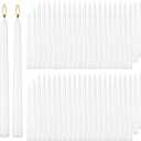 YOROXRG 100Pack White Taper Candles, 7-8 Hours Burn Time, Unscented, Smokeless and Dripless, 0.75 x 10 Inch Dinner Candle Set for Household, Wedding, Party and Home Dcor Candlesticks