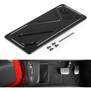 Bevinsee Foot Rest Pedal Cover Compatible with Audi A3 8V Left Hand Drive Compatible with VW Golf MK7 MK8 Aluminum Red