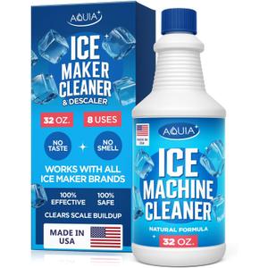 Ice Machine Cleaner and Descaler 32 oz | Ice Maker Cleaner for All Brands; Opal, Scotsman, Manitowoc, Affresh, etc. Countertop Icemaker Cleaners Solution | Icemaker Cleaners and Descaler 100% Active!