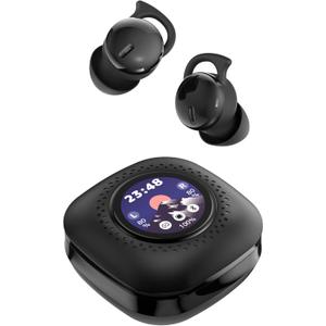 Piegricdiat Sleep Headphones, Invisible Sleep Earbuds for Side Sleepers, Small Comfortable Fit Noise Blocking, Bluetooth 5.3 Wireless Earbuds with Smart Touch Screen Case, Ear Buds for Sleeping - Black