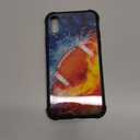 DJSOK Case for iPhone XR,Luxury Pattern Design Shockproof Rugged Cover,Cases for Man Woman-Rugby American Football on fire