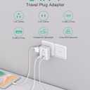 2 Pack US to Japan Plug Adapter, Japan Power Travel Adapter with 4 Outlets 4 USB Ports(2 USB C), Type A Travel Power Converter Plug Adaptor for USA to Japanese China Canada Mexico Philippines Peru