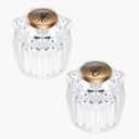 Transparent Crystal Shower Knob Replacement 2 Piece Dual Control Handles for Shower Tub and Sink Faucets Hot Cold Knobs Easy Install
