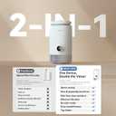 Humidifier and Air Purifier in One, Evaporative No-Mist HEPA Air Purifier & Humidifier Combo for Bedroom, 0.8-Gal Top-Fill Water Tank, Ultra-Quiet 23dB