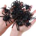 FLORMOON 50PCS Realistic Spider Figures  Multi-Size Creepy Insect Toys for Halloween Decorations & Pranks, Educational Animal Model Playset, Birthday Gifts for Kids (Multi-Size)