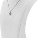 Homeanda Necklace Display Bust - PU Leather Jewelry Bust Stand for Photography, Boutique Display, and Home Organisation(White-11.4"x6.7")