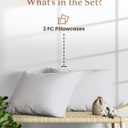 1000 TC Light Gray Standard Pillowcases Set of 2 100% Egyptian Cotton Pillow Cases with Long Staple Cotton & Sateen Weave, Silky Soft Hotel - Like Bed Pillow Covers for Comfy Sleeping, Snug Fit