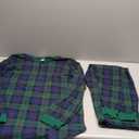 The Children's Place Family Matching, Plaid Waffle 2 Piece Pajama Sets (Large, Green Tartan)