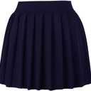 COOUFE Women Sexy Pleated Mini Skirts Ruffle Club Y2k Role Play A-line Skater Skirt Casual Stretchy Uniform for Girls, Large