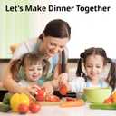 2 x 23 Pcs Kids Knife Set for Real Cooking, Montessori Kitchen Toys for Toddlers Kids Cooking Sets, Toddler Knife Set with Plastic Children Safe Knives, Wooden Knife, Potato Slicers, Peeler, Cutting Board