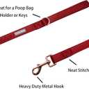 Lionet Paws Silk Dog Collar and Leash Set, Adjustable Comfortable Red Dog Collar with Metal Buckle for Small Medium Large Dog Boy Girl, Neck 13.5-22 Inches