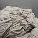 Lady Ann Oversized King Size Comforter Sets 128x120- Linen Feel Ruched Bedroom Sets, 3 Piece Fluffy Bedding Comforter Sets, Soft & Luxurious All Season Boho Bedding Sets for Women Men